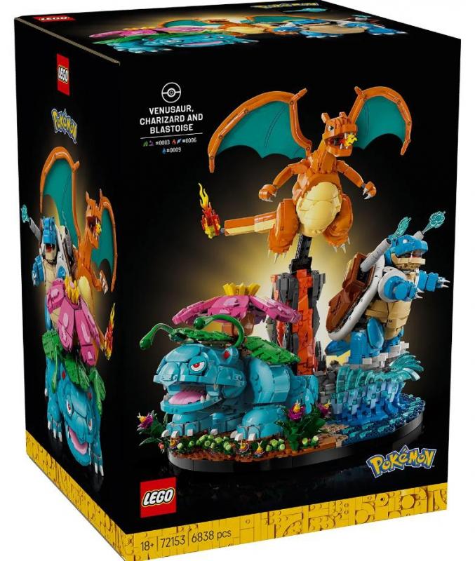 LEGO Bisaflor, Glurak und Turtok, Bausatz, 18 Jahr(e), Kunststoff, 6838 Stück(e), 9,24 kg