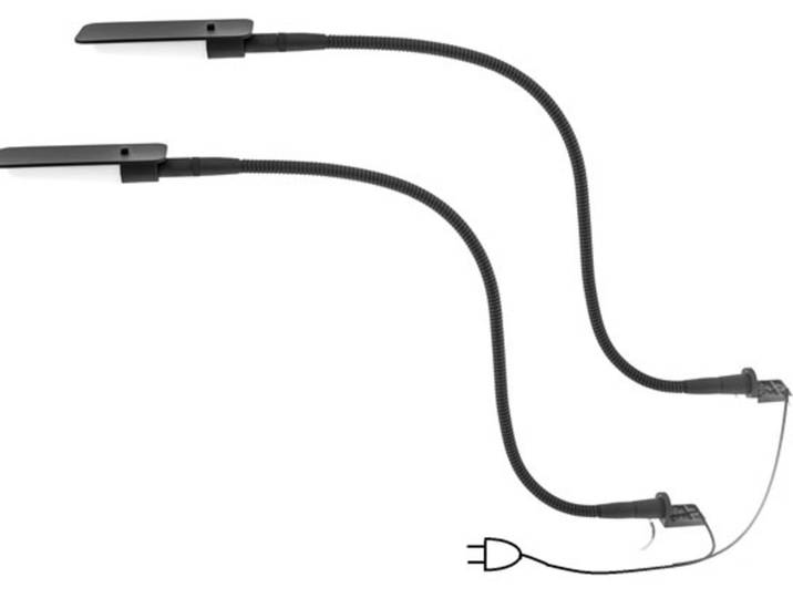 Leseleuchten 2er Set schwarz