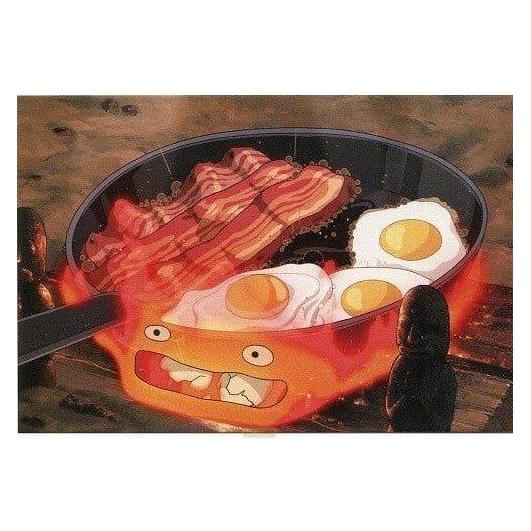 Movic Le Château ambulant carte postale Calcifer bacon & egg (66735289)