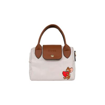 Handtasche DOGO "Fontana Shopper-Tasche Jerry Charms Damen Schultertasche", Damen, Gr. onesize, weiß (beige), Taschen Handtasche, Handgefertigt