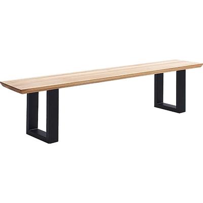 Bank MCA LIVING "Palais Bank", schwarz (naturfarben, schwarz, schwarz), B:180cm H:50cm T:40cm, Massivholz, Sitzbänke