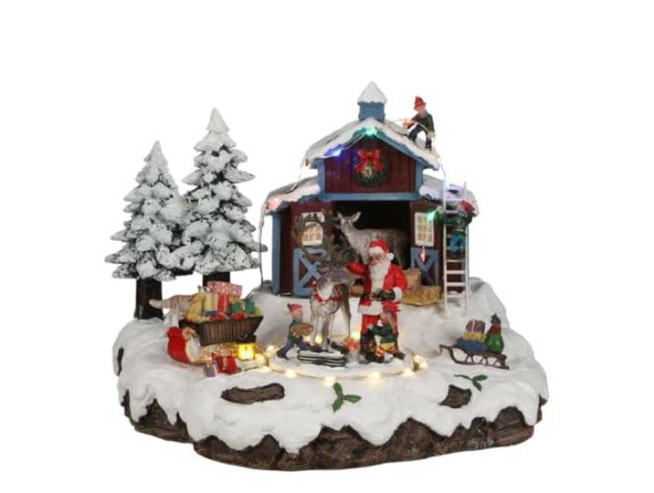 Luville - Village Santa with Deer Included Adapter