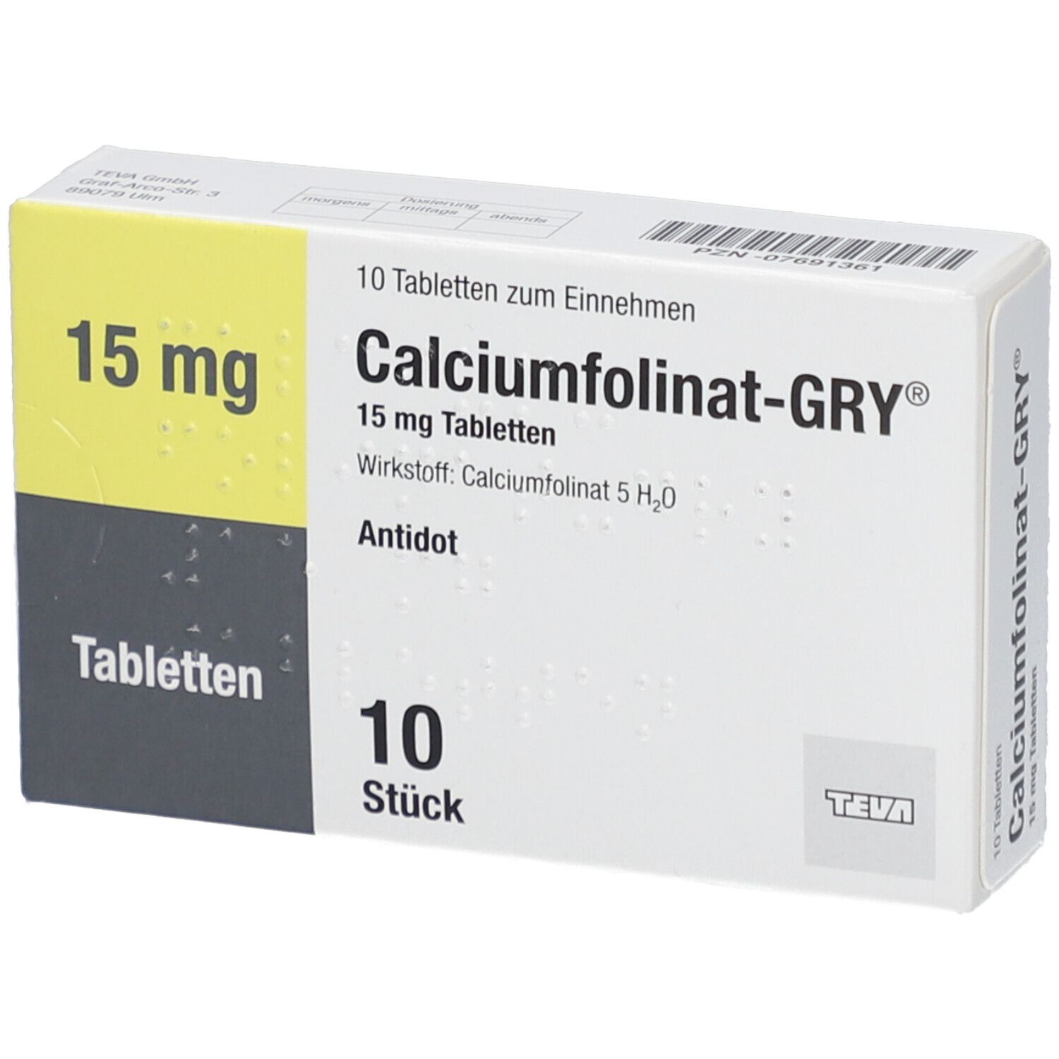 Calciumfolinat GRY 15 Tabletten 10 St
