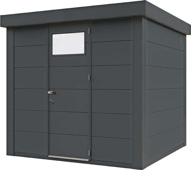 Gartenhaus Classico 2424 inkl. Regenrinne 258 x 258 cm granitgrau