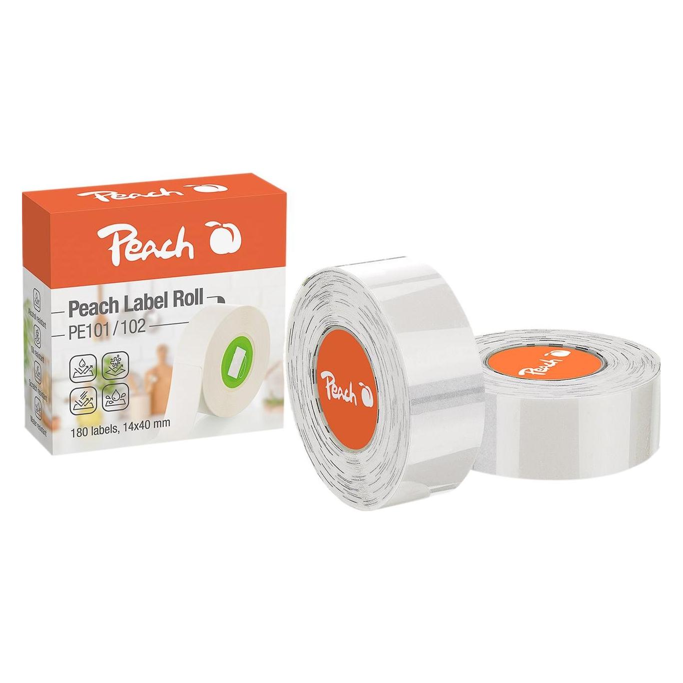 Peach Label Roll PE102 transparent (40 mm) (PE102)