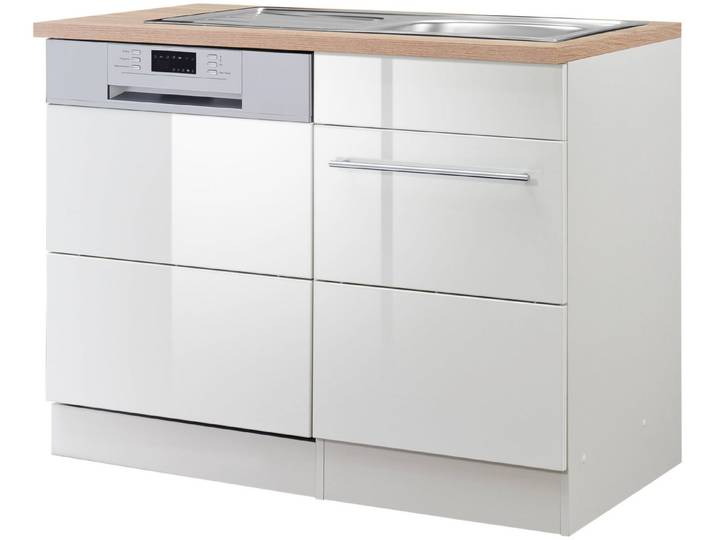 KOCHSTATION Spülenschrank KS-Wien Breite 110 cm, inkl. Möbelfront für teilintegrierbaren Geschirrspüler