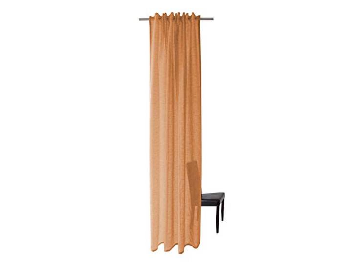 Homing transparenter Vorhang Uni Gardine orange Ziegel einfarbig Wohnzimmer Schlafzimmer Küche Kinderzimmer Dekostoff (1Stück) 245 x 140 cm(HxB)
