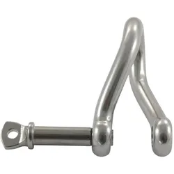 Rundschäkel, 90° gedreht mit unverlierbarem Bolzen, A4, 10mm