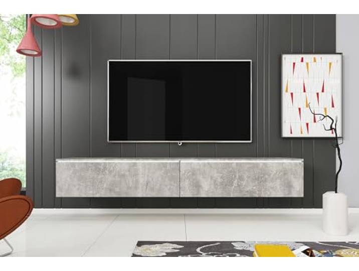 Muebles Slavic TV-Schrank 180 cm, Wohnzimmermöbel, RTV-Möbel, 2 Ablagen, modernes Wohnzimmermöbel