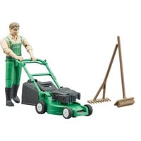 62103 bworld Gärtner mit Rasenmäher, Spielfigur