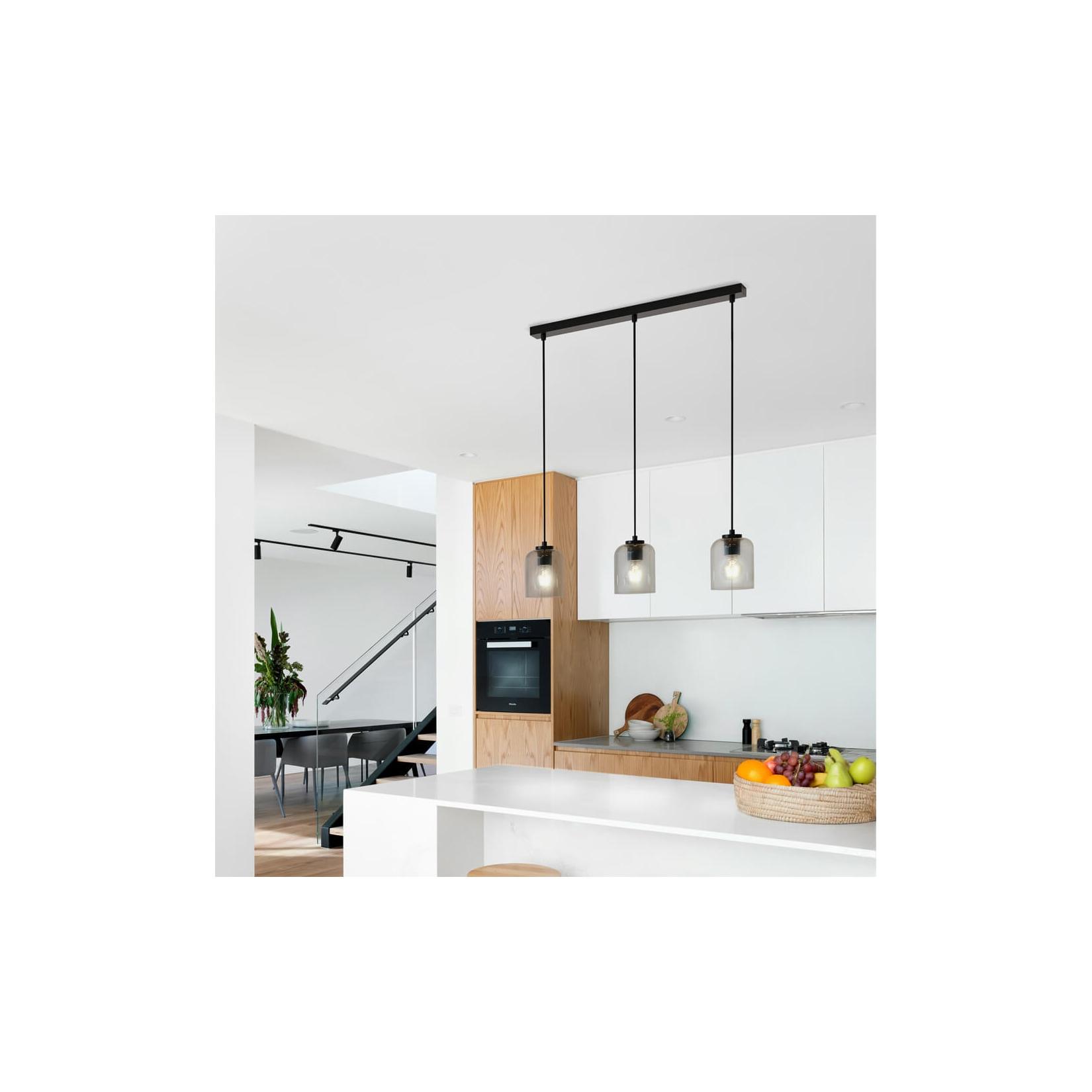 HOME DELUXE Hängeleuchte aus Glas SELINA - Rauchgrau