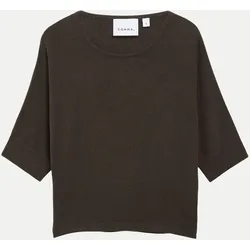 Kurzarm Strickpullover Braun M