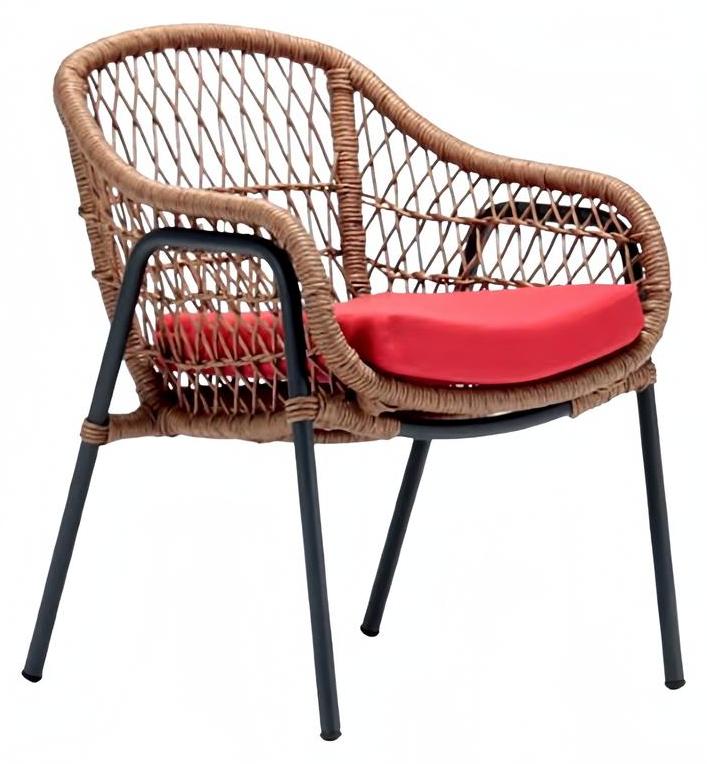 Sessel Design Terrassensofa Sofasitz Rattan gepolstert Luxus Lounge Sitz