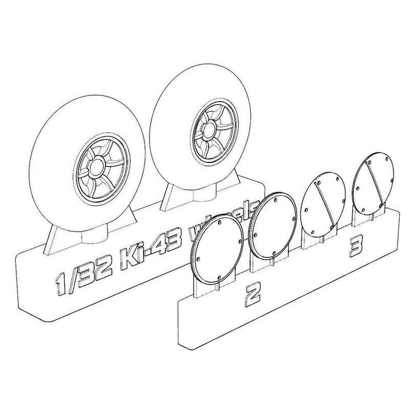 Brengun Ki-43 Hayabusa Wheels (BRL32041)