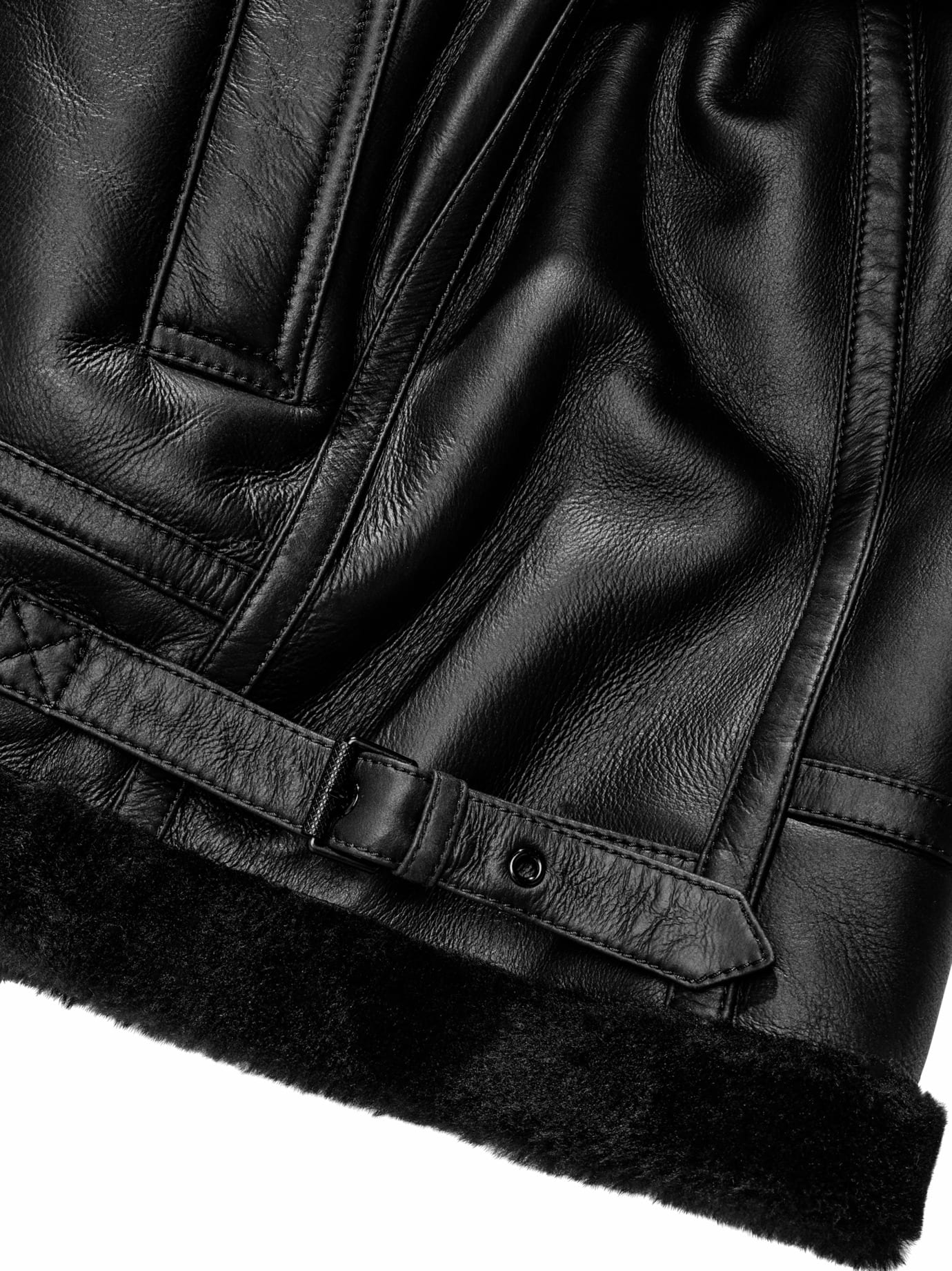 Mey & Edlich B3 Lammfelljacke Schwarz 110
