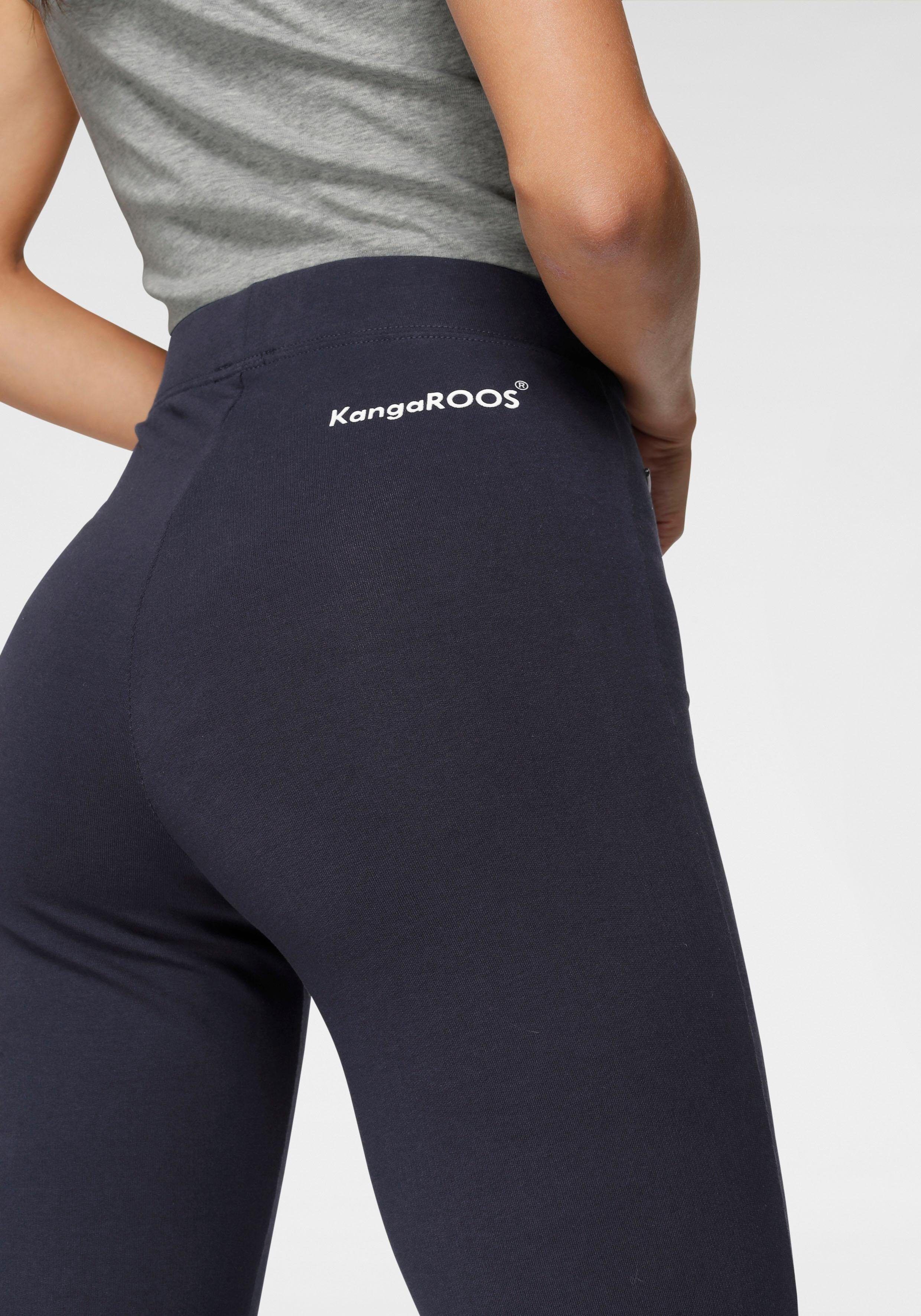 Jazzpants KANGAROOS, Damen, Gr. 40, N-Gr, blau (marine), Jersey, Obermaterial: 95% Baumwolle, 5% Elasthan, unifarben, bequem lang, Hosen Jazzpants, mit hohem Stretch-Anteil sitzt wie eine zweite Haut marine 40, N-Gr