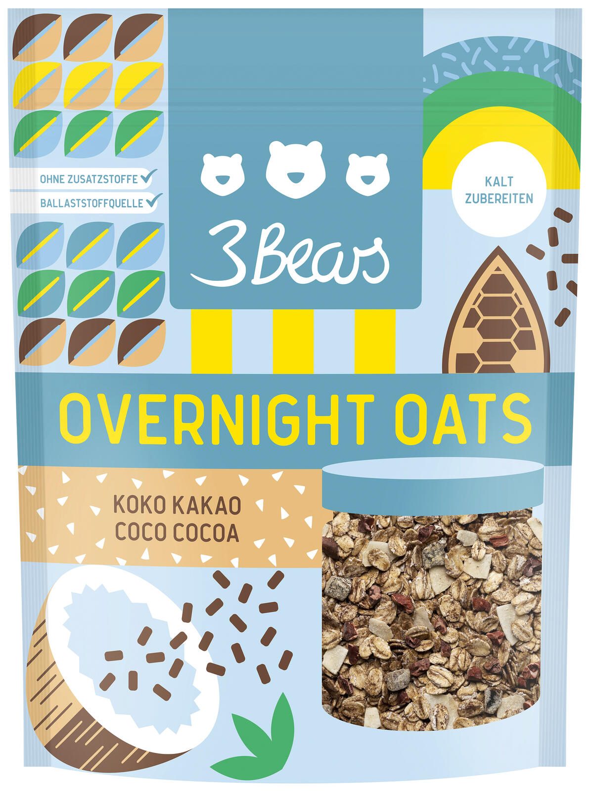 3Bears Overnight Oats - Koko Kakao 400,0 g 7000707
