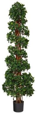 Nearly Natural "5.5' English Ivy Topiary Spiral Artificial Tree UV Resistant - 6"""