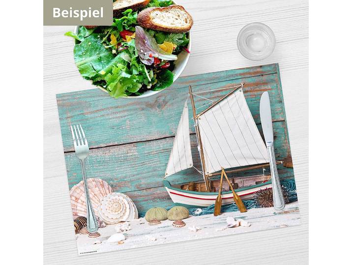 Tischset Segelschiff 12er-Set 44 x 32cm Multicolor