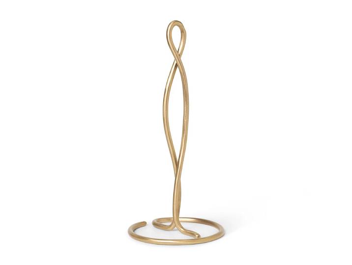 Ferm Living - Curvature Küchenrollenhalter, Messing