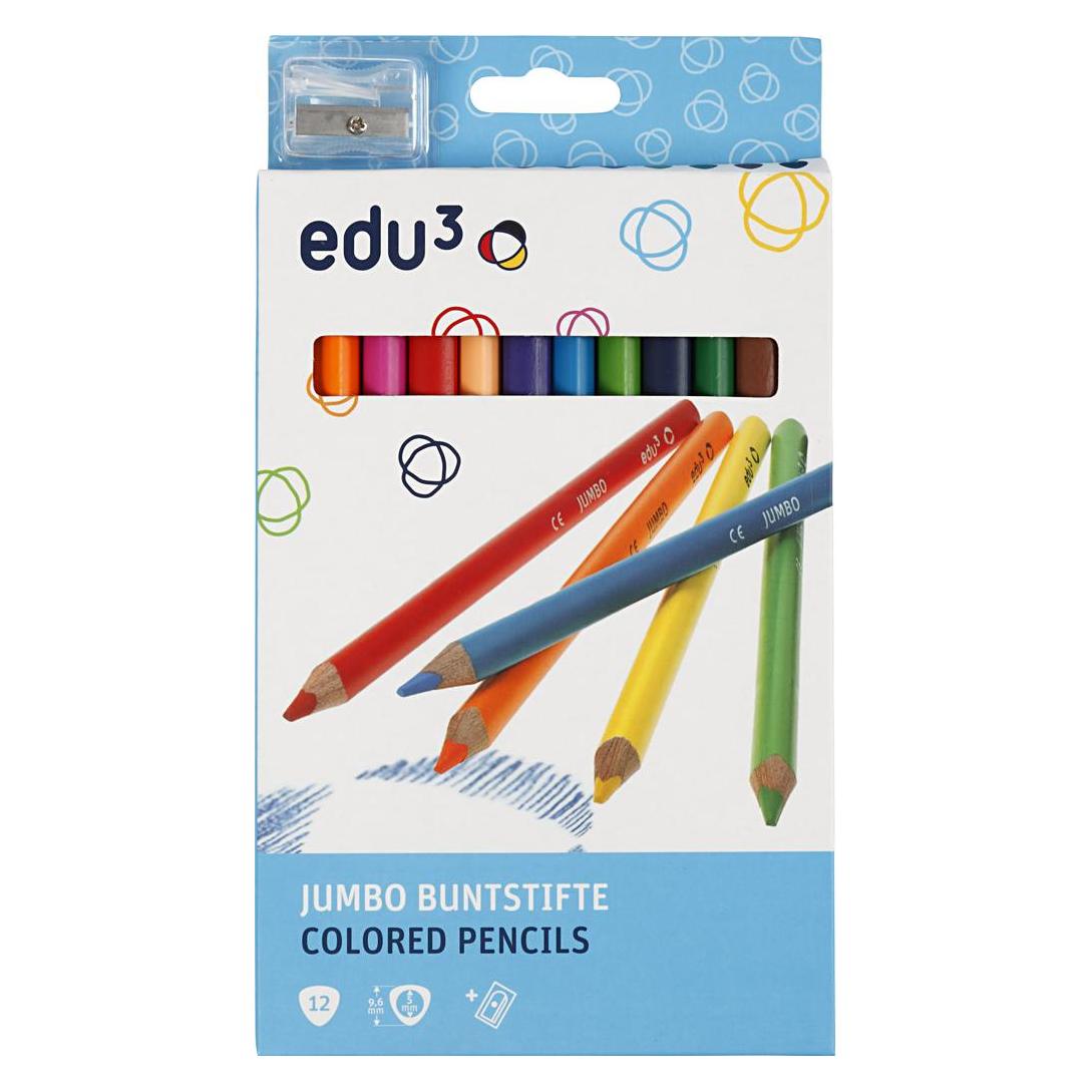 EDU3 edu Jumbo Coloured Pencils (12x) (8885009830115)