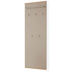Voss Möbel Garderobenpaneel Loveno Lack Grau Taupe