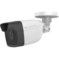 LevelOne IPCam FCS-5201 Fix Out 2MP H.265 IR PoE (1920 x 1080 Pixels), Netzwerkkamera, Weiss