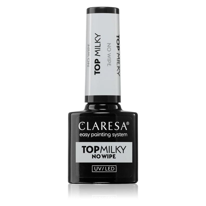 Activeshop Top Milky No Wipe für UV-Nagellacke 5ml Claresa (Milchig, Transparent, Top Coat, UV-Gel Lack) (44151138)