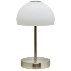 KHG LED- Tischleuchte  1-flammig  mit Touchdimmer   , silber , Maße (cm): H: 25  Ø: 13