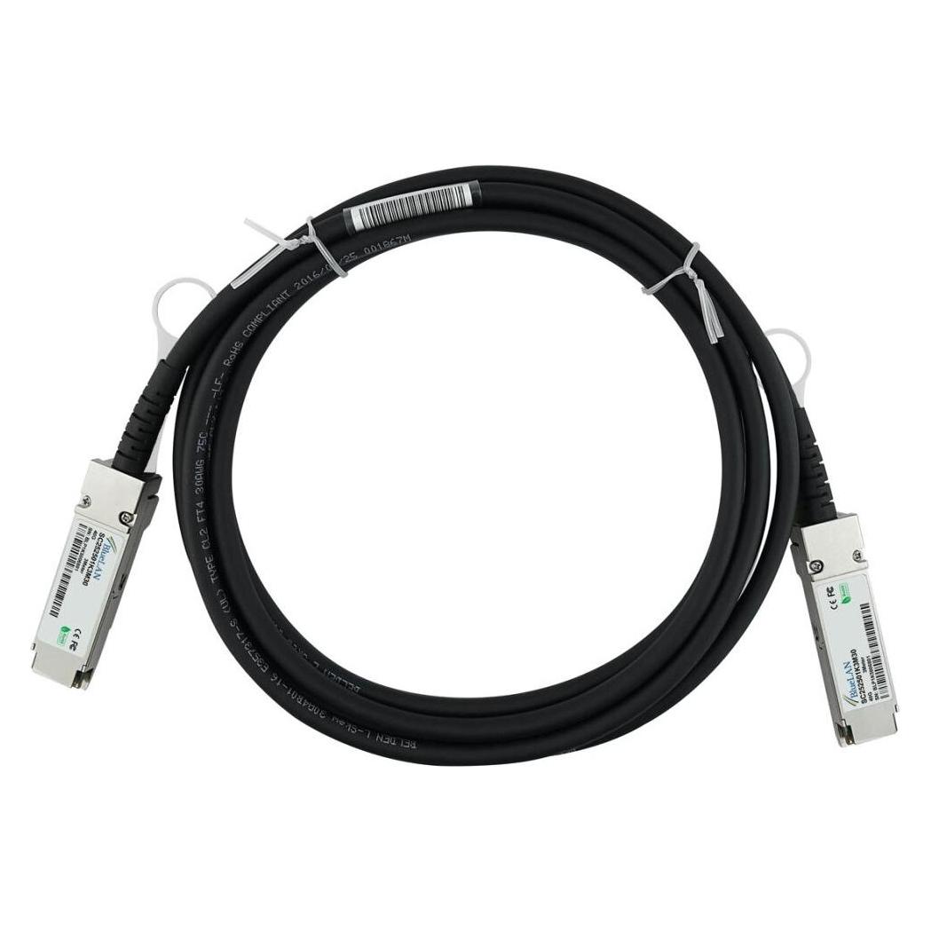 BlueLAN Kompatibles Extreme Networks 40G-QSFP-QSFP-C-3M QSFP Direct Attach Kabel, 40GBASE-CR4, Ethernet/Inf (40G-QSFP-QSFP-C-3M-BL)