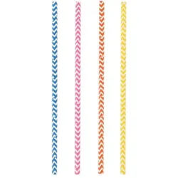 MONOUSO - Papierstrohhalme Gerade Farben Ø8mm 40cm (3.000 Stück)