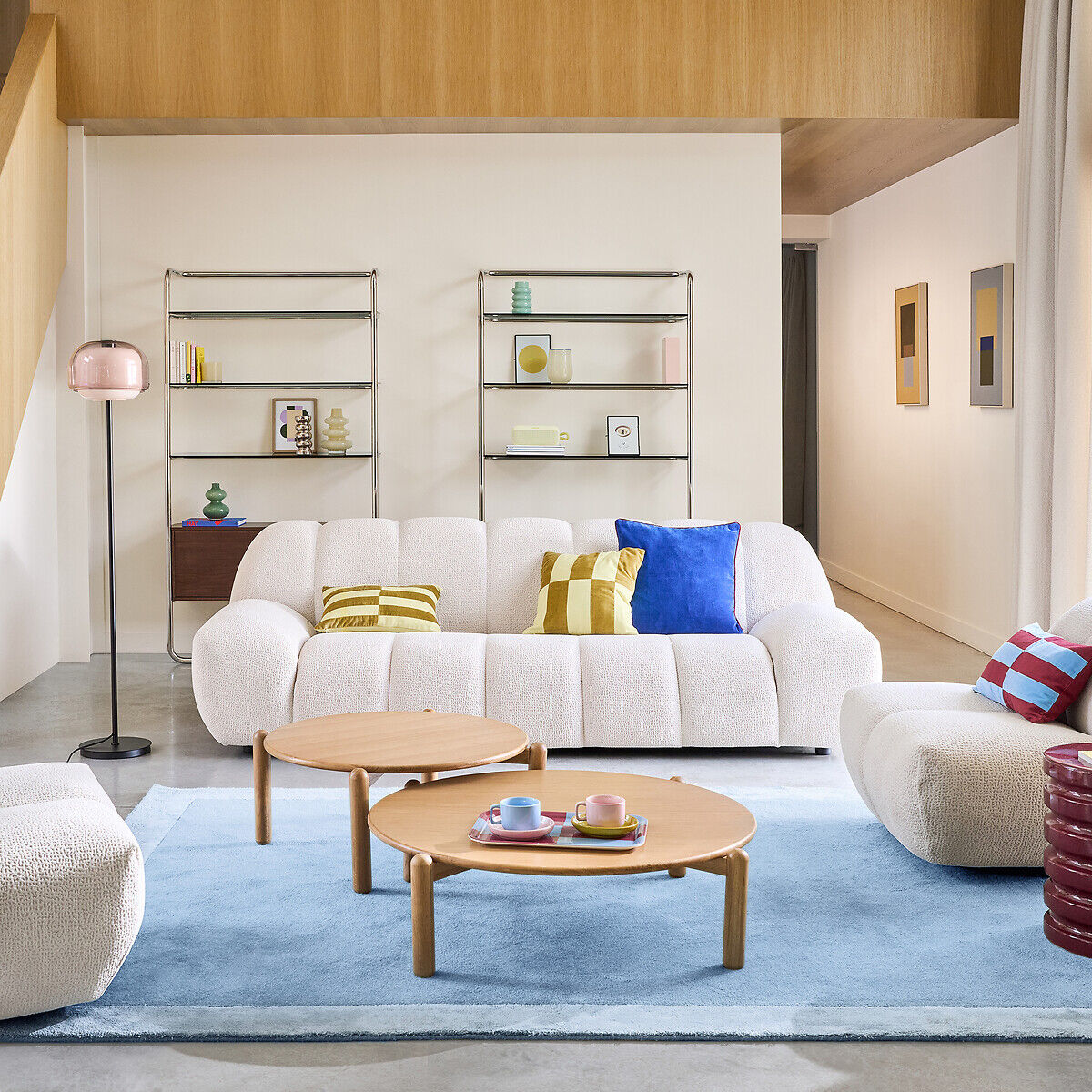LA REDOUTE INTERIEURS Fauteuil pivotant, tissu relief, Nuria