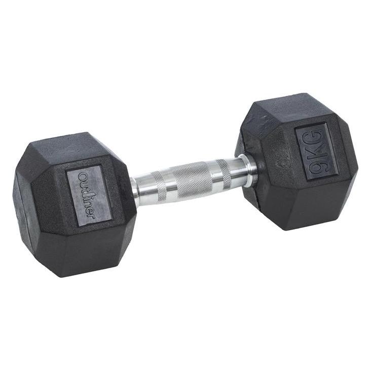 Outliner Rubber Hexdumbbell Yldb35 9kg (1 x 9 kg) (IR92022-9KG)