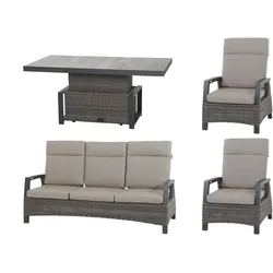 Loungegarnitur Corido 4-tlg. Grau