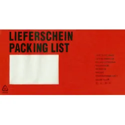 VEPATIM 1000x DOCUFIX Dokumententaschen *Lieferschein* DIN Lang 240x115mm