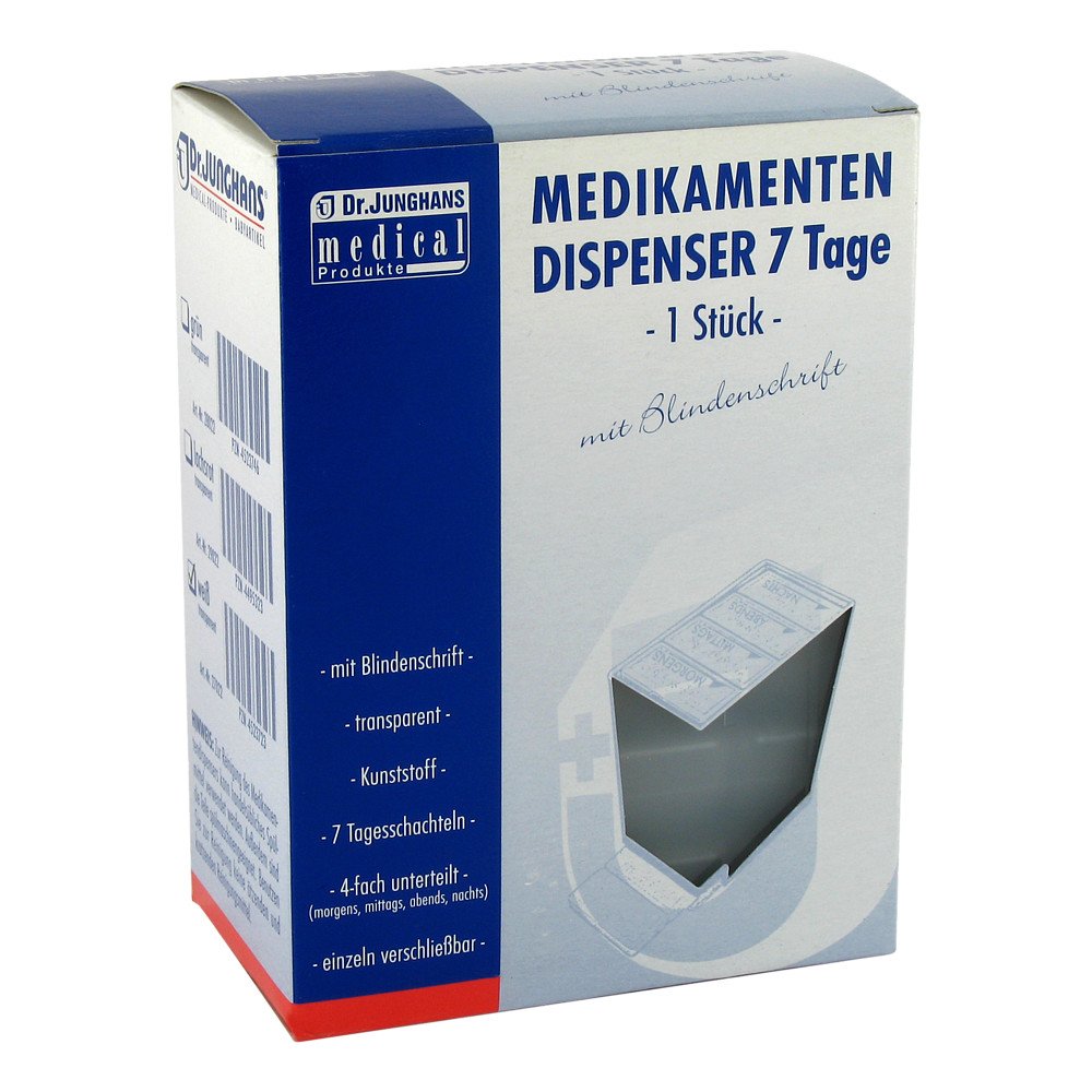 Dr. Junghans Medical GmbH Medikamentendispenser 7 Tage weiss transparent 04523723