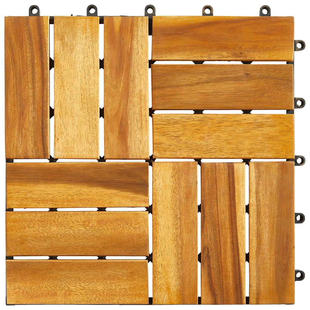 Ambia Garden Terrassenfliese , Braun, Akaziefarben , Holz, Kunststoff , Akazie , massiv , 30x2.4x30 cm , FSC 100% , witterungsbeständig, UV-beständig , Gartenzubehör, Terrassenfliesen