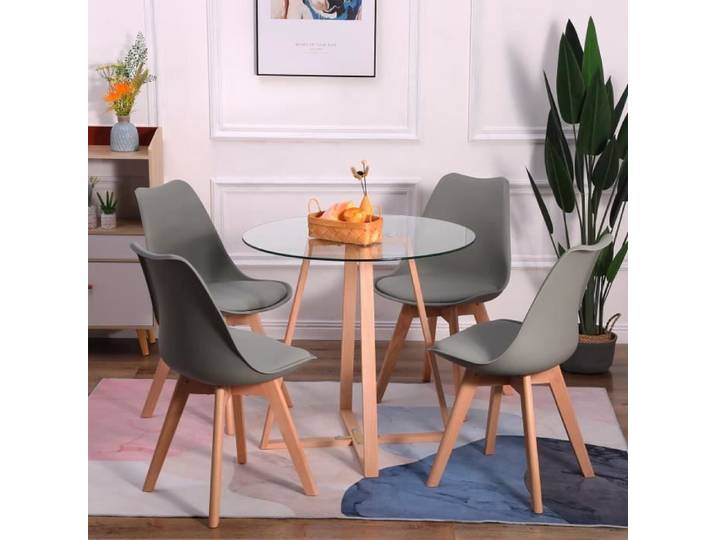 DORAFAIR Lot de 6 Chaises Design scandinave Gris