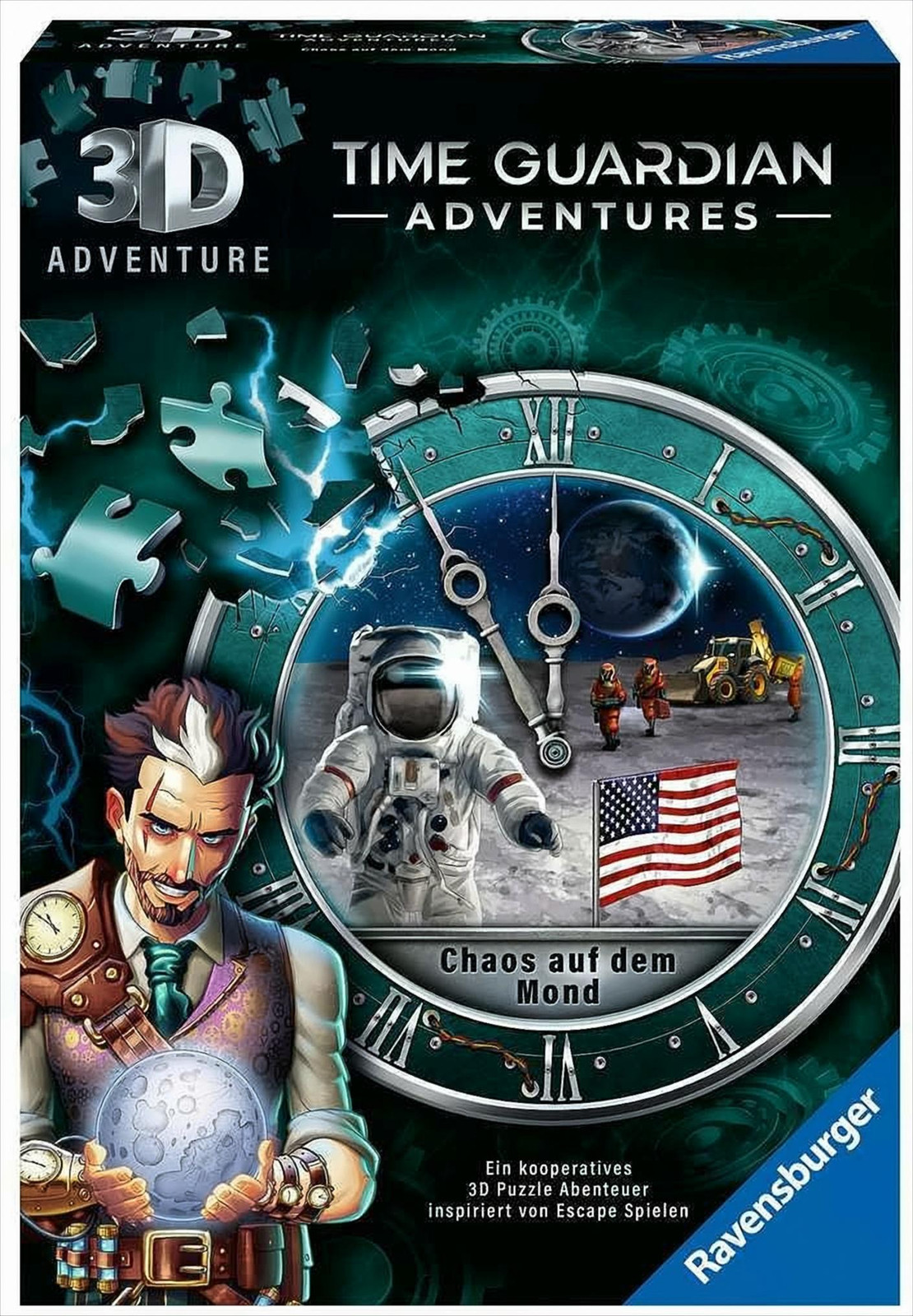 Ravensburger Time Guardian Adventures: Chaos op de maan - Bordspel voor kinderen vanaf 12 jaar
