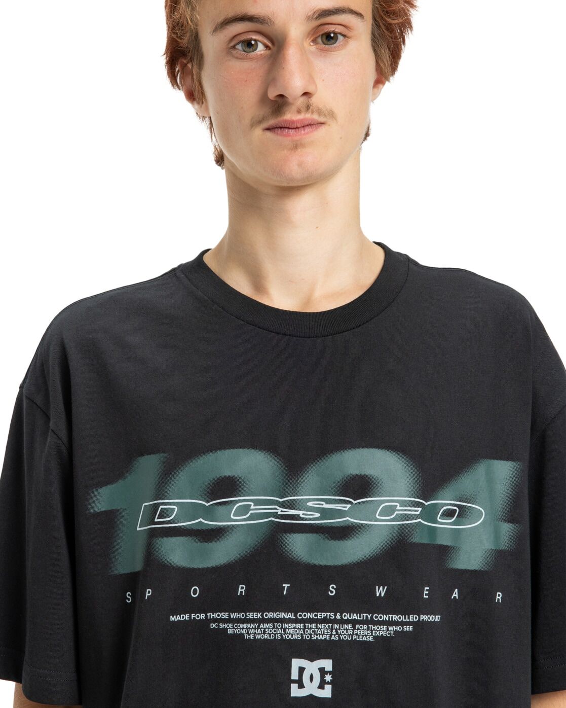 T-Shirt DC SHOES "Blurry Years", Herren, Gr. XL, schwarz, Obermaterial: 75% Baumwolle, 25% Baumwolle., Shirts T-Shirt schwarz XL