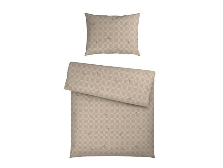 Ambia Home Bettwäscheset, Creme, Textil, Abstraktes, 160x210 cm, pflegeleicht, atmungsaktiv, Heimtextilien, Bettwäsche, Bettwäsche, Satin Bettwäsche
