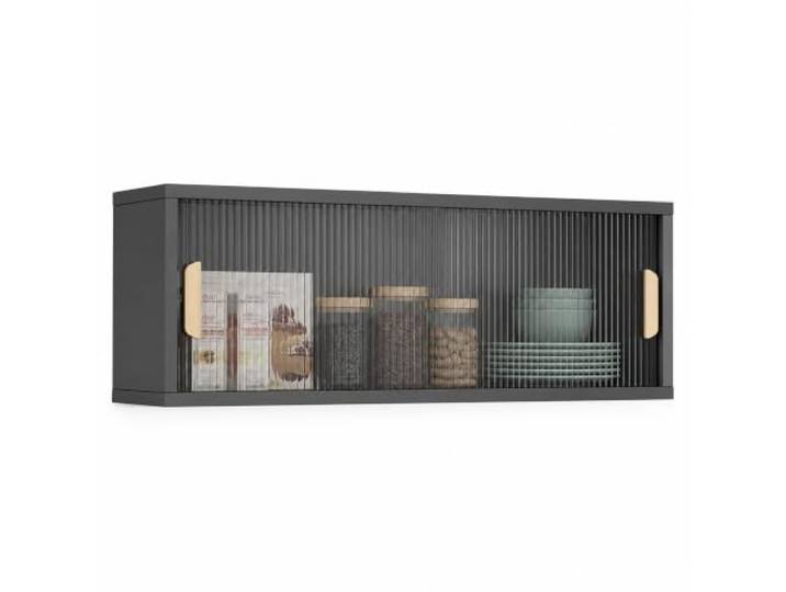 Wandmontierter Aufbewahrungsschrank mit Lochwand, Schmaler Vorratsschrank Montage Ohne Bohren, Aluminium, für Küche, Badezimmer, Waschküche und Wohnmobil(Black,70*30cm/28*12in)
