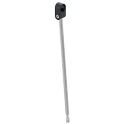 Hewi System 800 Bodenstütze 950.50.026XA92 Edelstahl matt geschliffen, senkrechte Länge 563 mm, Anbindung anthrazit