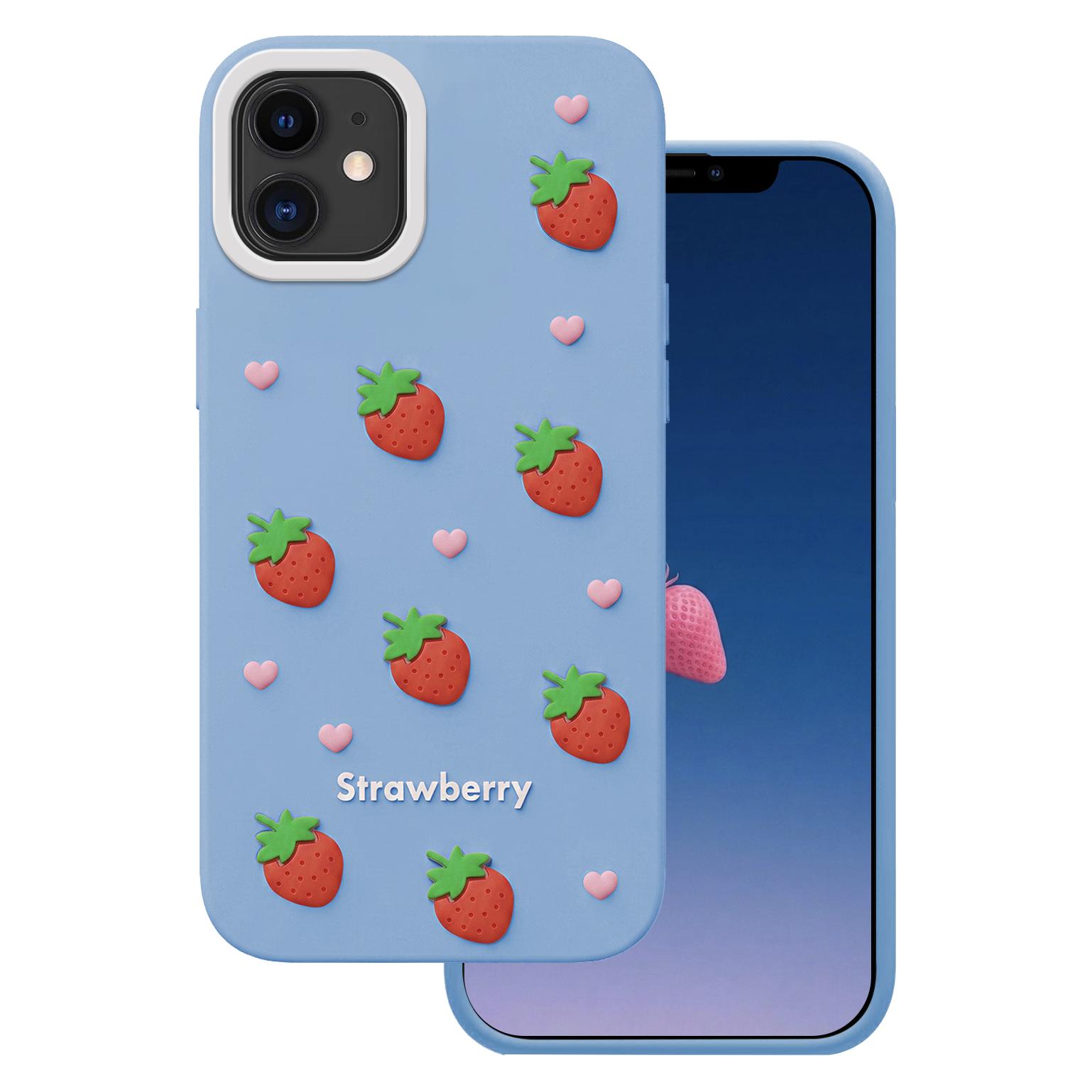 OEM Strawberry case for iPhone 11 blue (Apple iPhone 11) (GSM276089)
