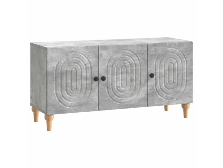LMTYOENFG TV-Schrank Lowboard Betongrau 99x34,5x50 cm Holzwerkstoff Moderner Fernsehtisch in Beton-Optik mit 3 Klapptüren für Ihr Wohnzimmer oder Schlafzimmer. Bietet viel Stauraum.