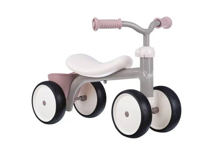 Smoby Rookie - Porteur en métal rose