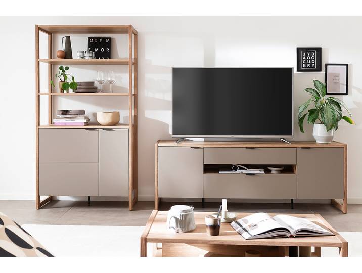 Regal MDF Mitteldichte Holzfaserplatte , beschichtet Grau/Beige/Sandgrau 95cm