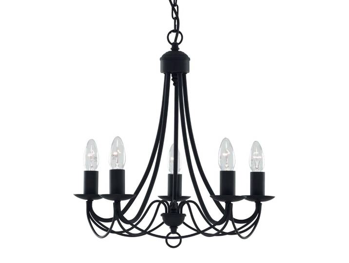 Plafonnier\, noir\, H 100 cm\, MAYPOLE