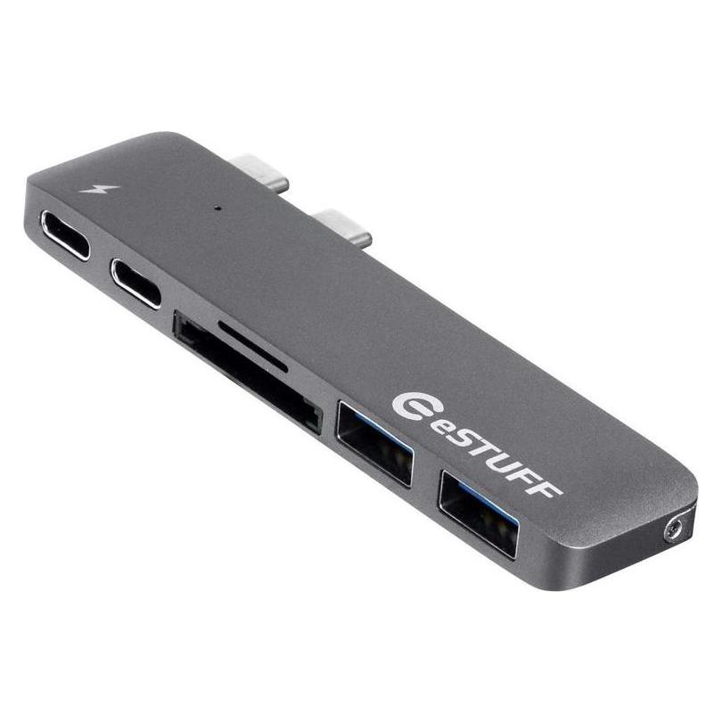 eSTUFF USB-C Slot-in Hub PRO Grey USB 3.2 Gen 1 (3.1 Gen 1) Type-C (USB-C, 4 Ports) (ES84122-GREY)