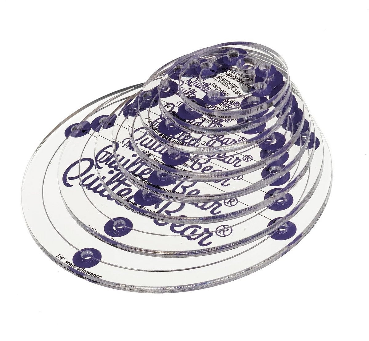Antislip Quiltsjablonen Set van 8 - Duidelijk Acryl - Perfect voor Patchwork en Quilten